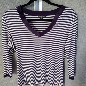 Brooks Brothers Sz S Navy and White Top